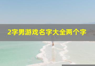 2字男游戏名字大全两个字