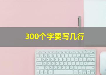 300个字要写几行