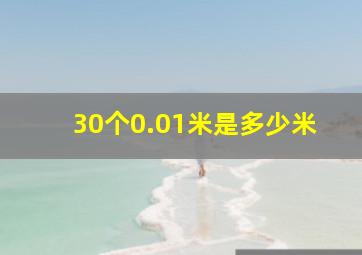 30个0.01米是多少米