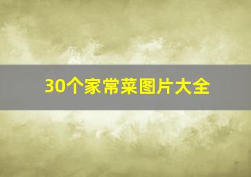 30个家常菜图片大全