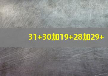 31+30加19+28加29+