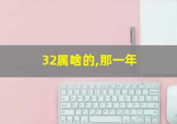 32属啥的,那一年