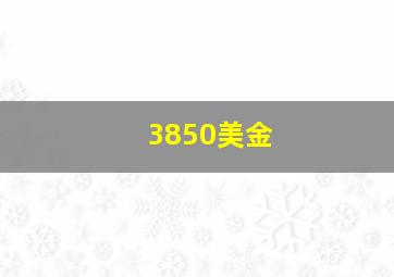 3850美金