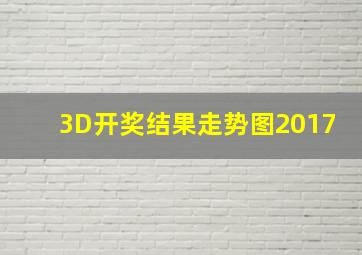 3D开奖结果走势图2017