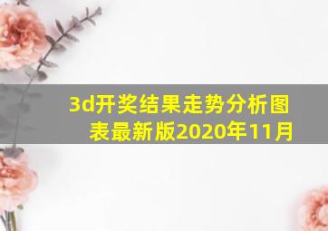 3d开奖结果走势分析图表最新版2020年11月