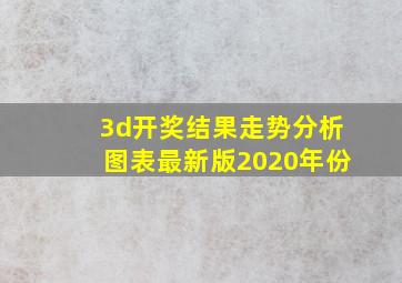 3d开奖结果走势分析图表最新版2020年份