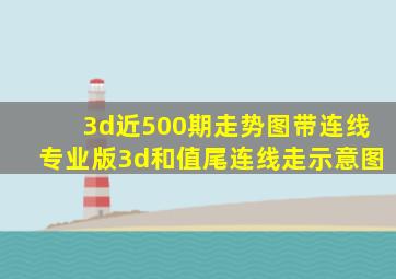 3d近500期走势图带连线专业版3d和值尾连线走示意图