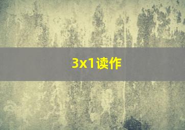 3x1读作