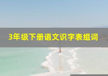 3年级下册语文识字表组词