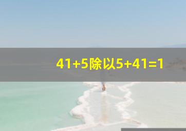 41+5除以5+41=1