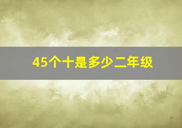 45个十是多少二年级