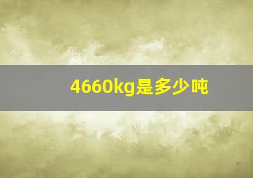 4660kg是多少吨