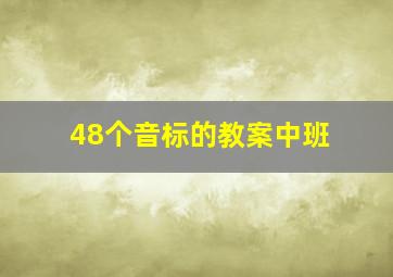 48个音标的教案中班