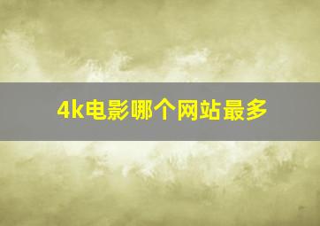 4k电影哪个网站最多