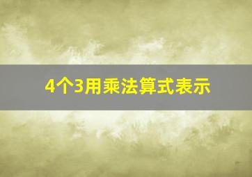 4个3用乘法算式表示