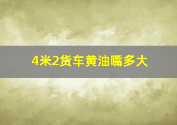 4米2货车黄油嘴多大