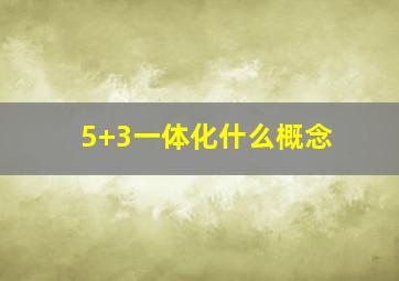 5+3一体化什么概念