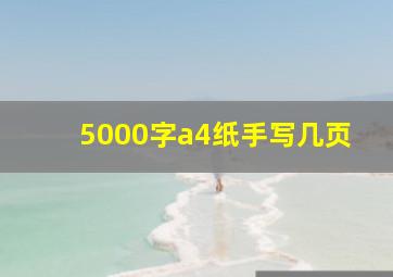 5000字a4纸手写几页