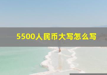 5500人民币大写怎么写