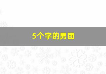 5个字的男团