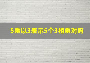 5乘以3表示5个3相乘对吗