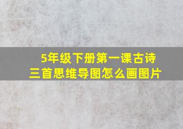 5年级下册第一课古诗三首思维导图怎么画图片