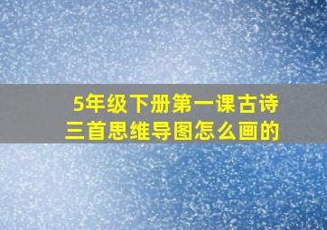 5年级下册第一课古诗三首思维导图怎么画的