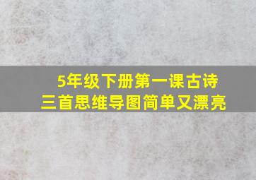 5年级下册第一课古诗三首思维导图简单又漂亮