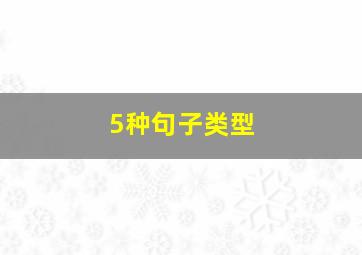 5种句子类型