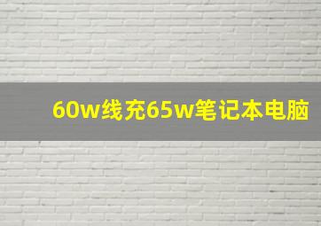 60w线充65w笔记本电脑