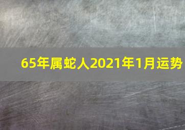 65年属蛇人2021年1月运势