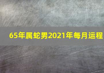 65年属蛇男2021年每月运程