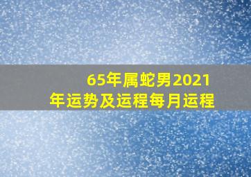 65年属蛇男2021年运势及运程每月运程