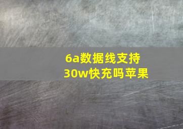 6a数据线支持30w快充吗苹果