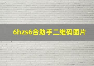 6hzs6合助手二维码图片