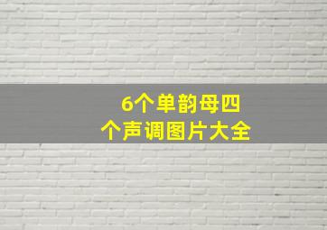 6个单韵母四个声调图片大全