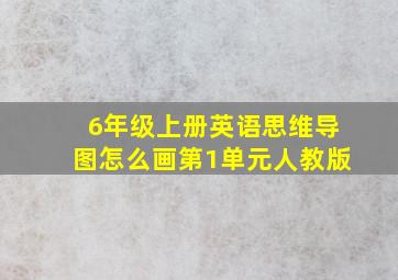 6年级上册英语思维导图怎么画第1单元人教版