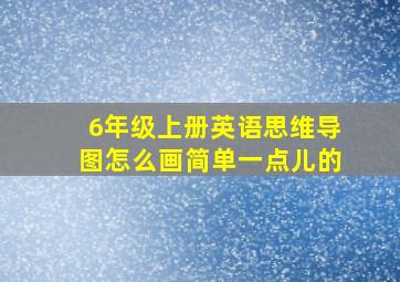 6年级上册英语思维导图怎么画简单一点儿的