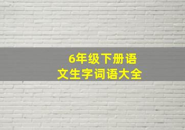 6年级下册语文生字词语大全