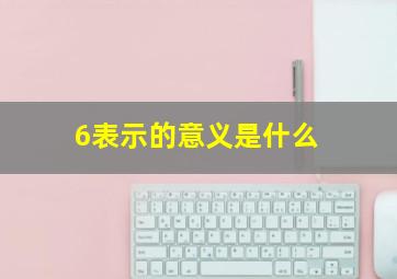 6表示的意义是什么