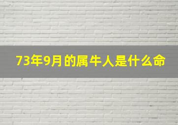 73年9月的属牛人是什么命