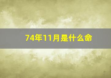 74年11月是什么命