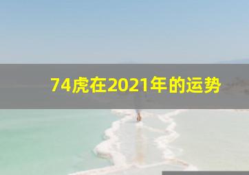 74虎在2021年的运势