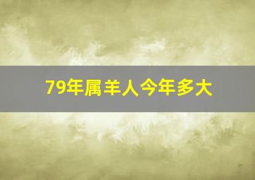 79年属羊人今年多大