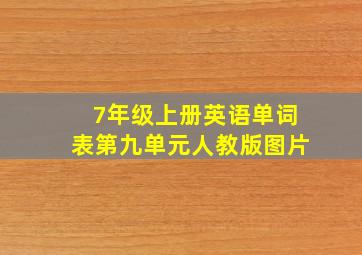 7年级上册英语单词表第九单元人教版图片