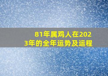 81年属鸡人在2023年的全年运势及运程