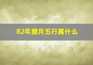 82年腊月五行属什么