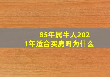 85年属牛人2021年适合买房吗为什么