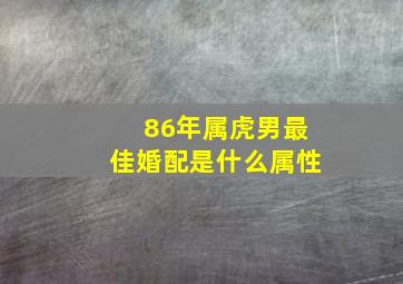 86年属虎男最佳婚配是什么属性