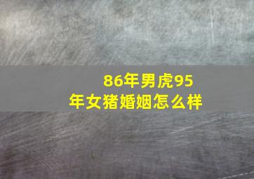 86年男虎95年女猪婚姻怎么样